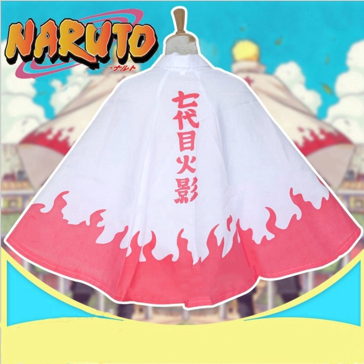 HIFANCY Fourth Hokage Yondaime Cosplay Cloak Robe Adult Size Minato  Namikaze Costume Cape Mantle Large