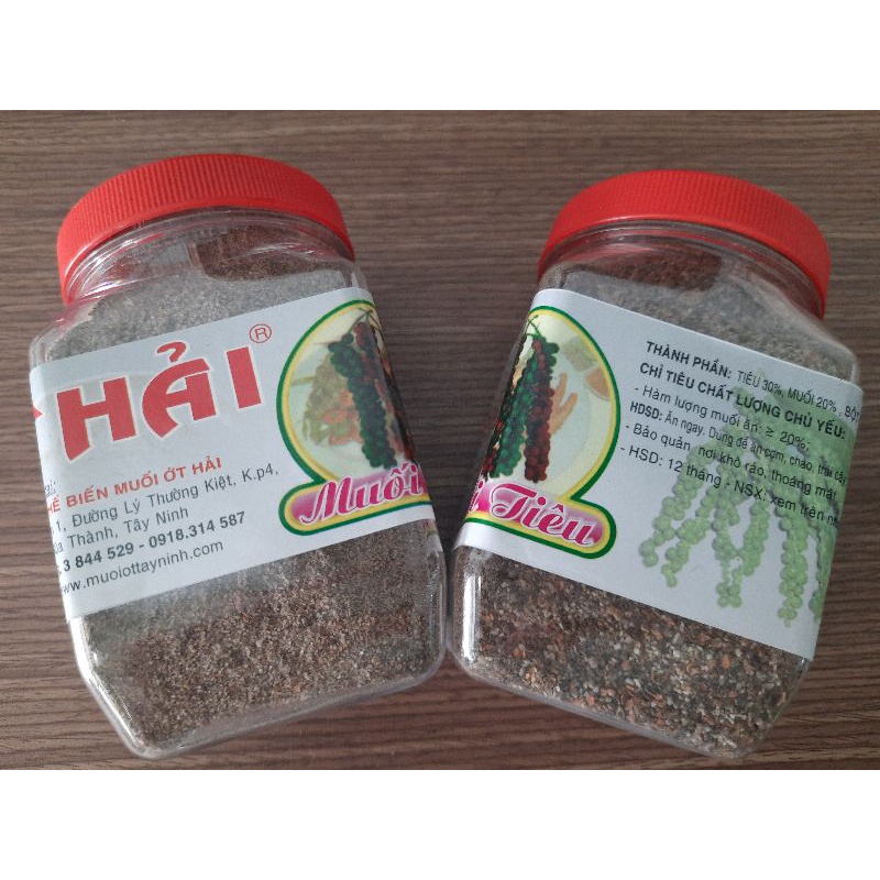 Muối tiêu đen (muối Hải Tây Ninh) cay ngon đậm vị (hũ 250g)