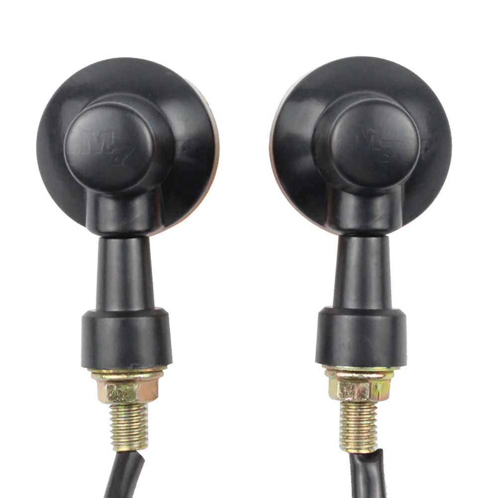 Chrome Bullet Motorcycle Turn Signals – 2-Pack Amber LED-Ready Indicator Lamps (12V Universal)