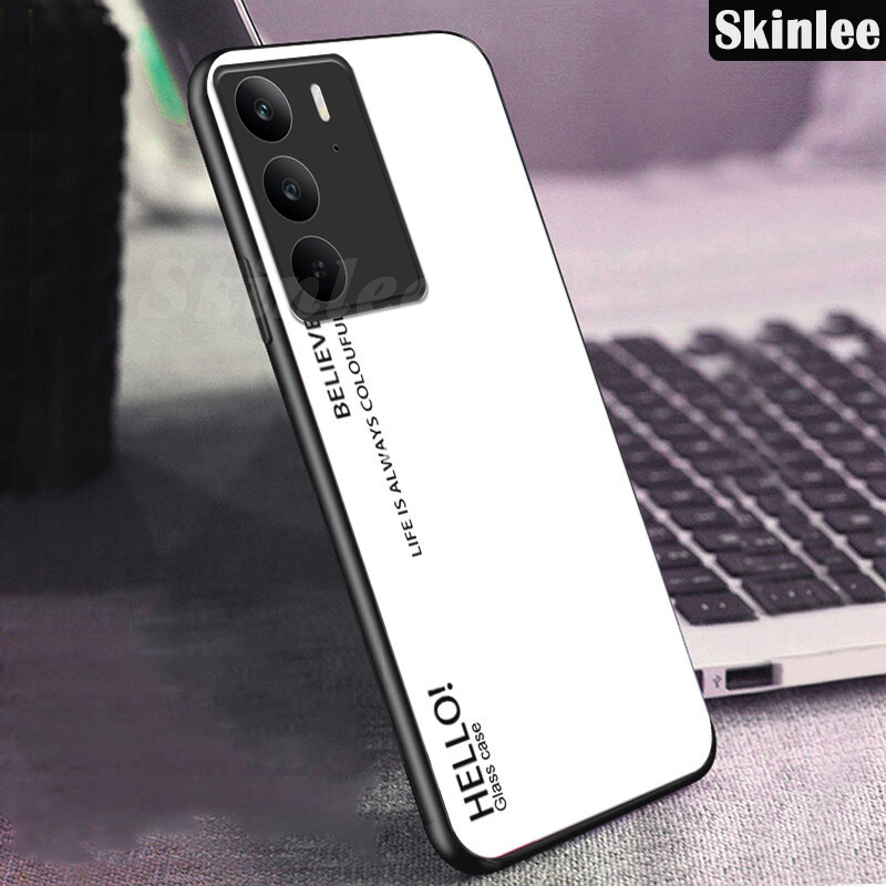 Phone case For Realme C75X Back cover Gradient Tempered Glass Protector Mirror Hard Cover For Realme C75 Cover cases.