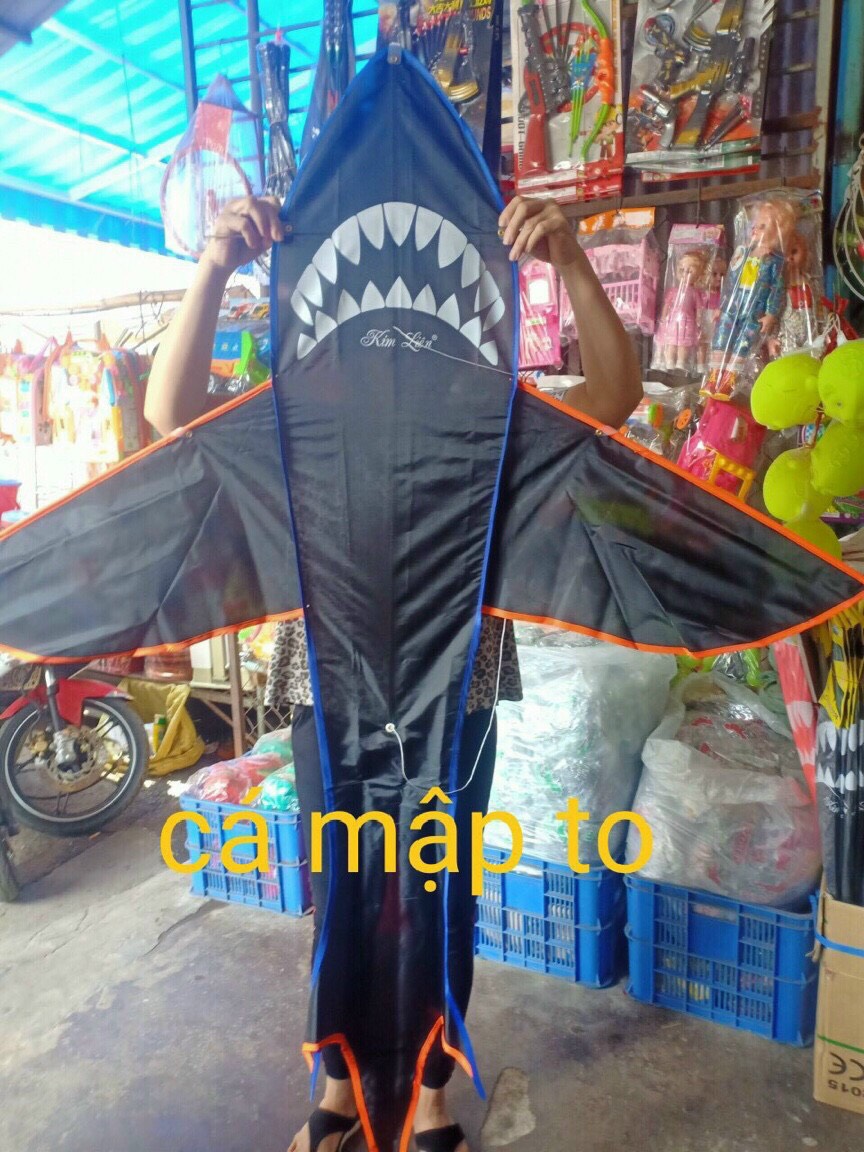Diều cá mập 170cm tặng kèm 100m dây dù