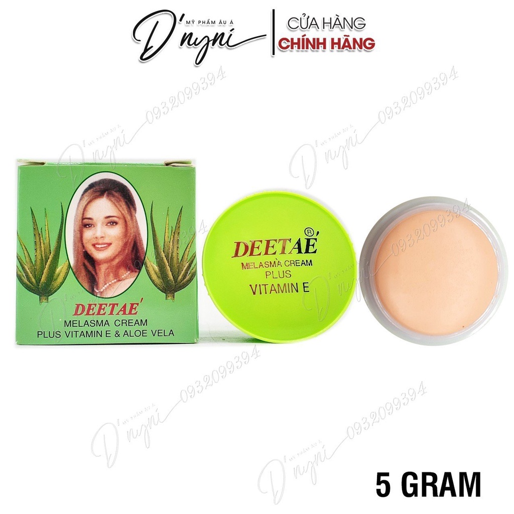 Kem dưỡng trắng da nha đam deetae 5 gram thái lan