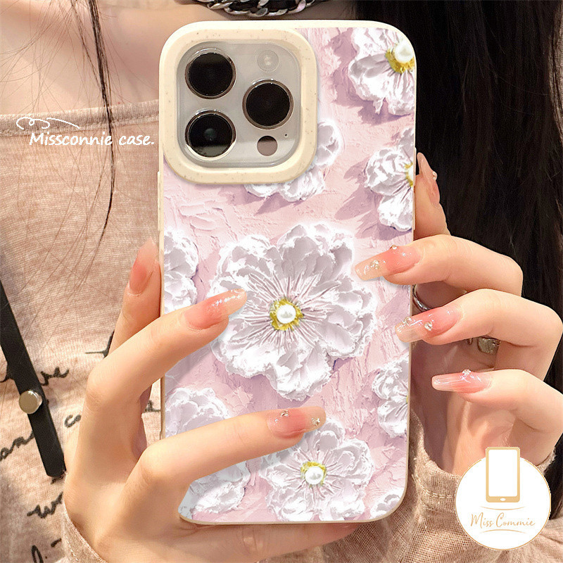 Cartoon Cute Pink Love Heart Flower Bracelet Shockproof Cover Compatible for IPhone 7plus XR X 11 14 15 12 13 Pro Max 7 15 6 6S 8 Plus XS MAX SE Degradable Eco-Friendly Case.