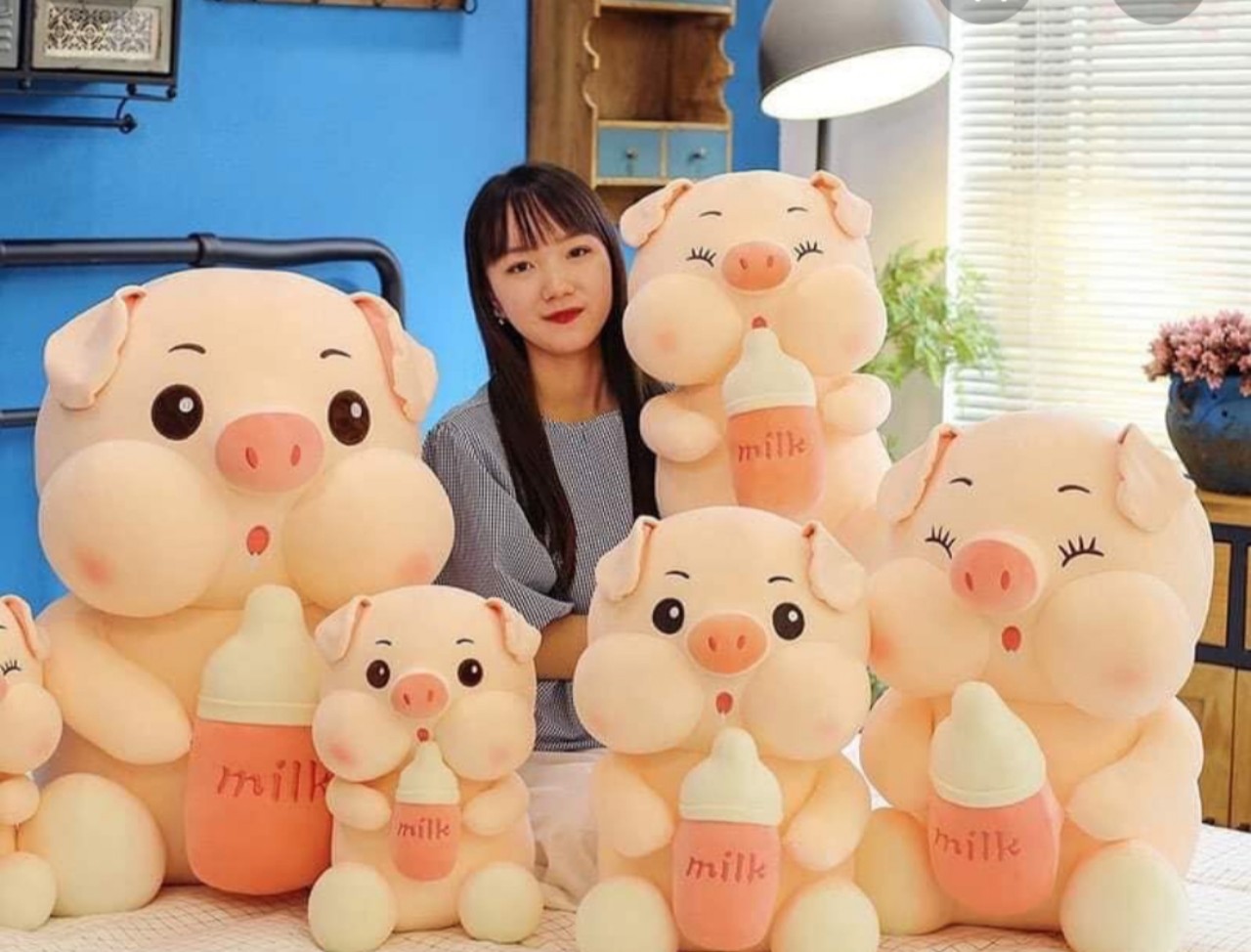 VỊT BÔNG ÔM SỮA VẢI MINISO 4 CHIỀU CAO CẤP SIZE LỚN