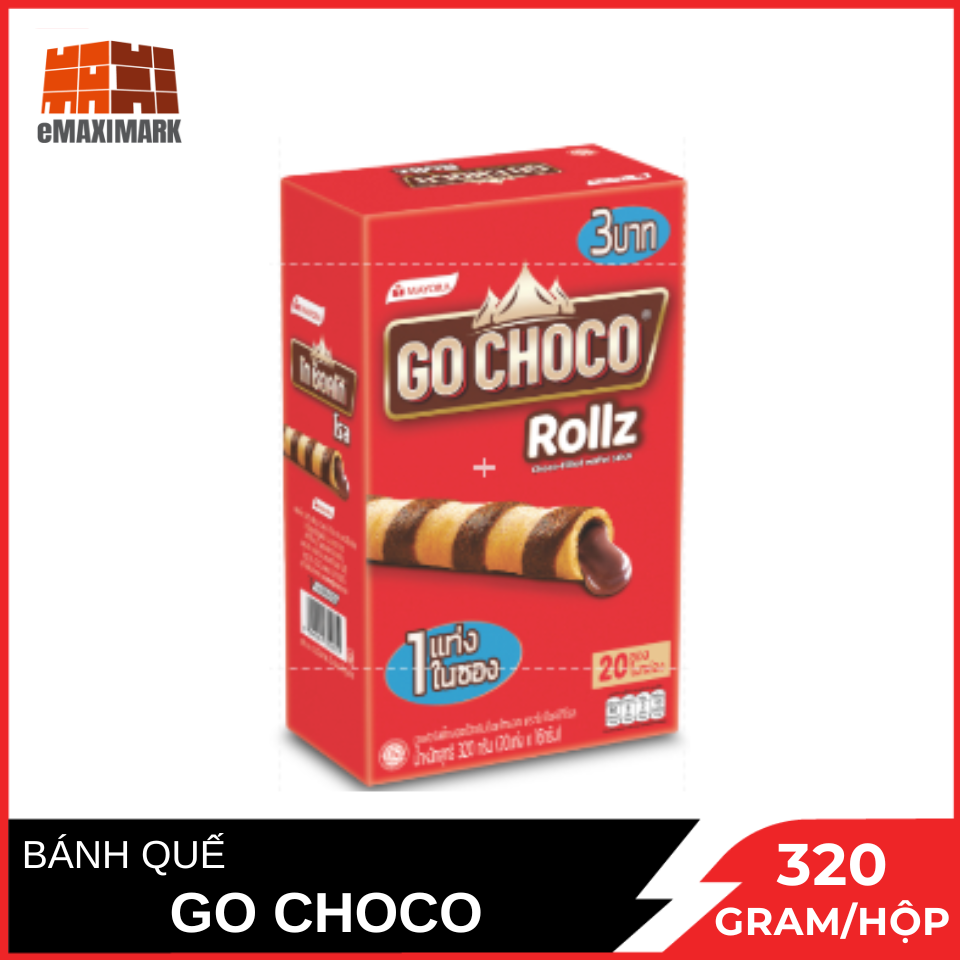 Bánh Quế Xốp Go Choco Rollz Hộp 280G