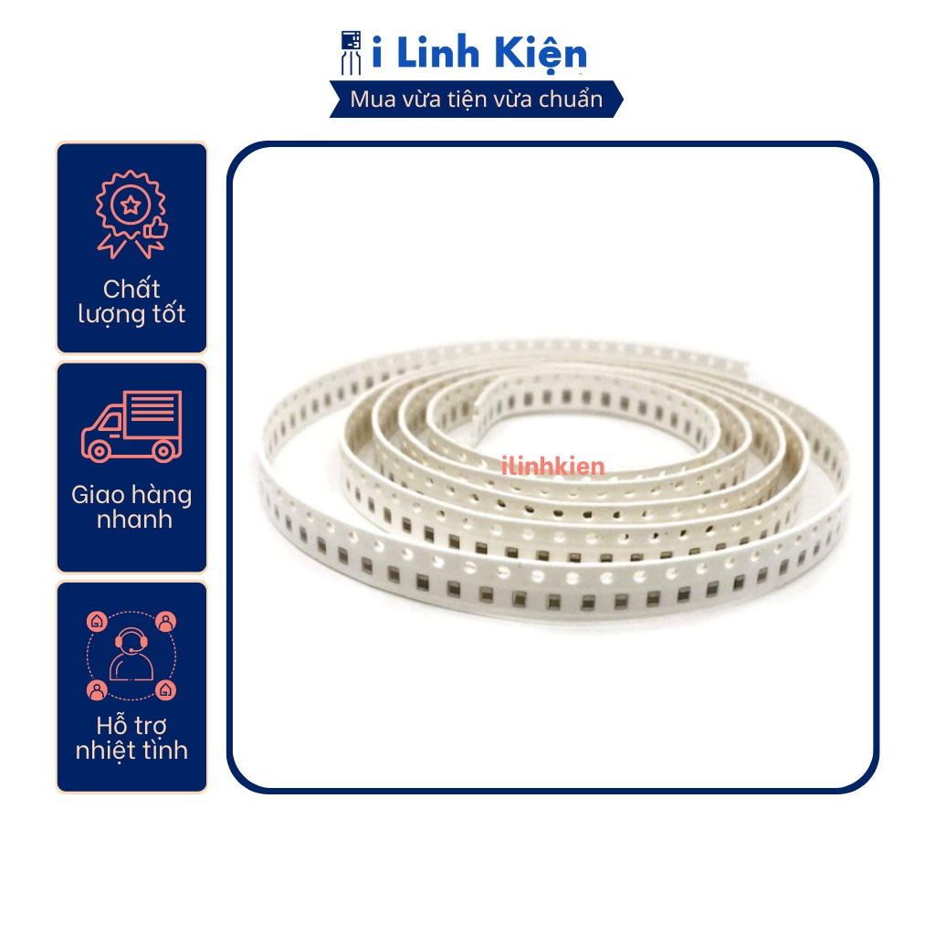Điện trở dán 0805 2.2K 1% chất lượng tốt (dây 100c)
