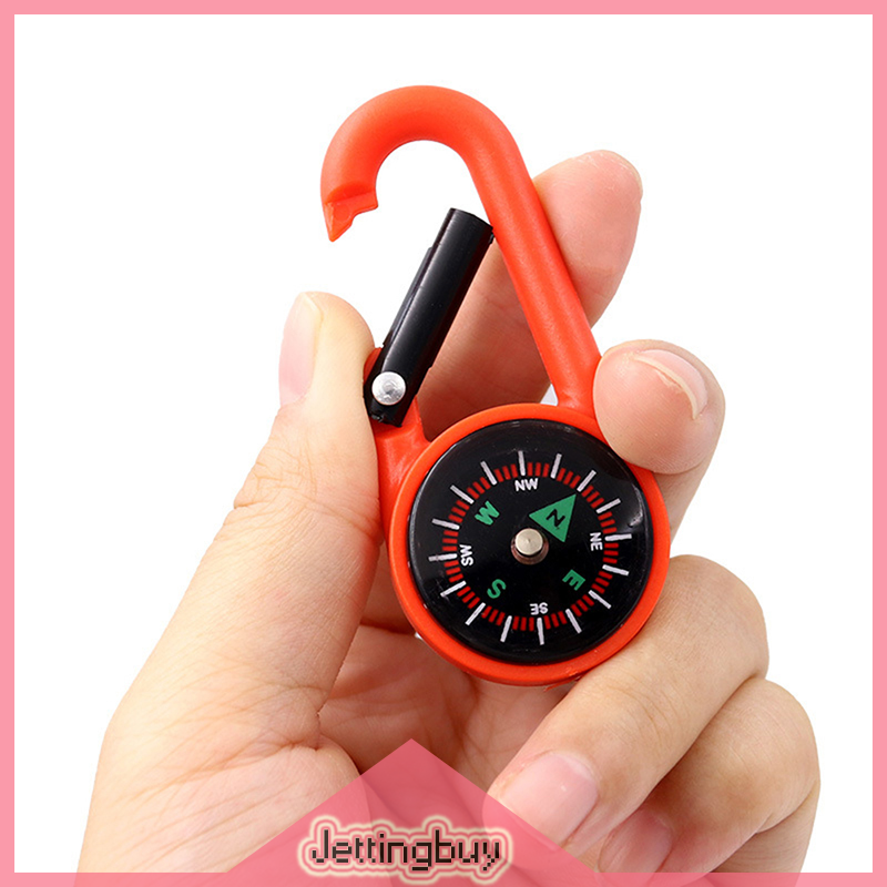 【Jettingbuy】flash bán đa chức năng móc khóa ngoài trời Compa Mini leo núi Móc Chìa Khóa Móc có lò xo dụng cụ Cắm Trại Đi Bộ Đường Dài hàng đi bộ đường dài