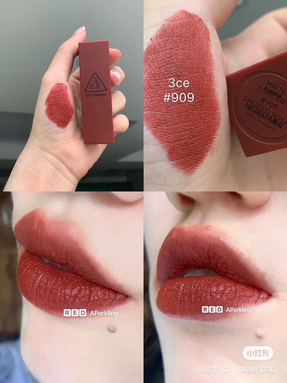 Son Thỏi 3CE Matte Lip Color Siêu Lì Lên Màu Chuẩn  3.5g