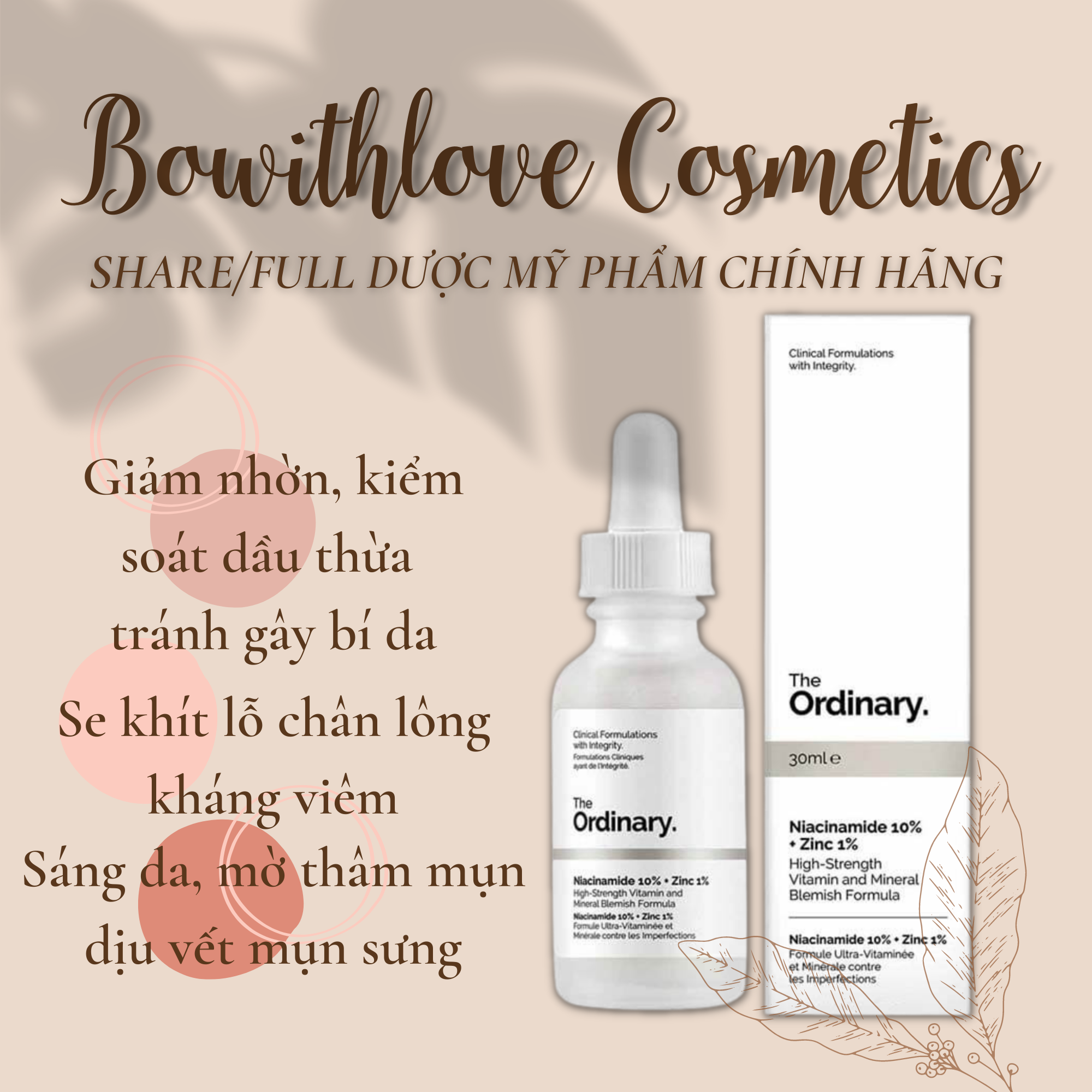 Serum The Ordinary Niacinamide 10% + Zinc 1%