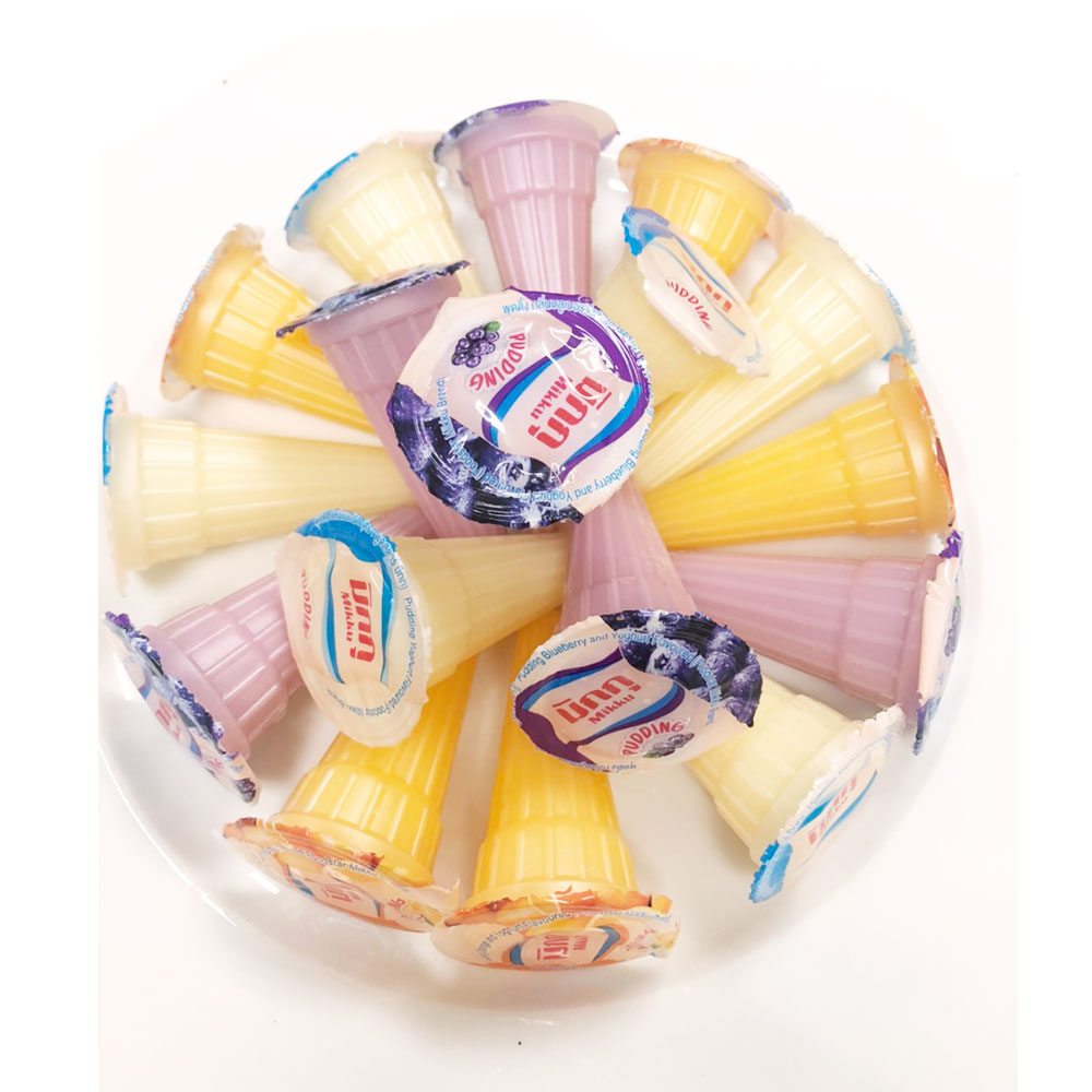 Thạch sữa chua pudding DeeDo Mikku Thái Lan (Thạch Pudding 3 vị sữa chua, sữa chua cam, sữa chua việt quất)