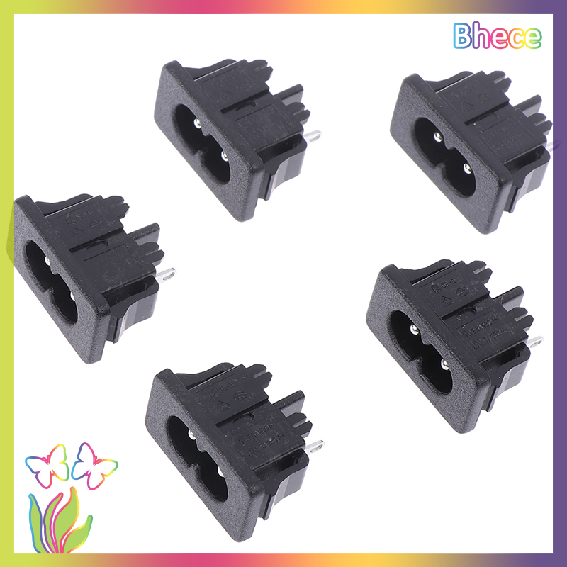 Bhece 5Pcs New AC250V 5A 2Pin AC power socket Mount Female Socket
