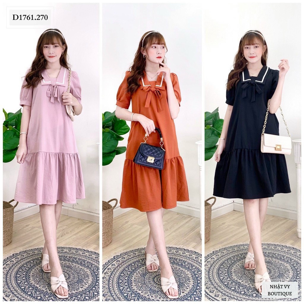 Đầm bầu công sở suông thời trang