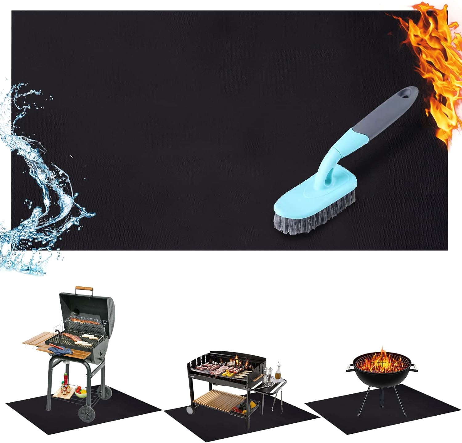 Barbecue Mat Floor Protection Barbecue Mat Fireproof Pad Barbecue