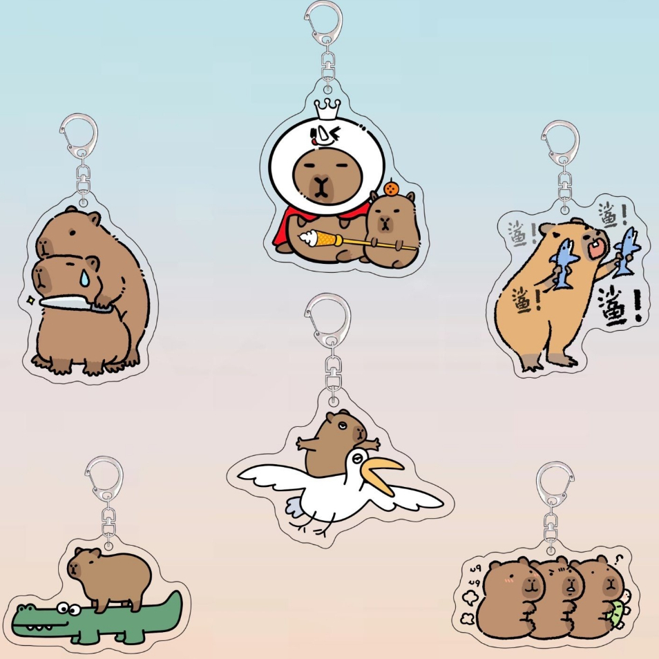 Móc Khóa Hình capybara Chất Liệu acrylic