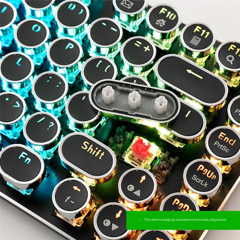 Round Key Cap Keycaps for Cherry MX Mechanical Keyboard Black | Daraz ...