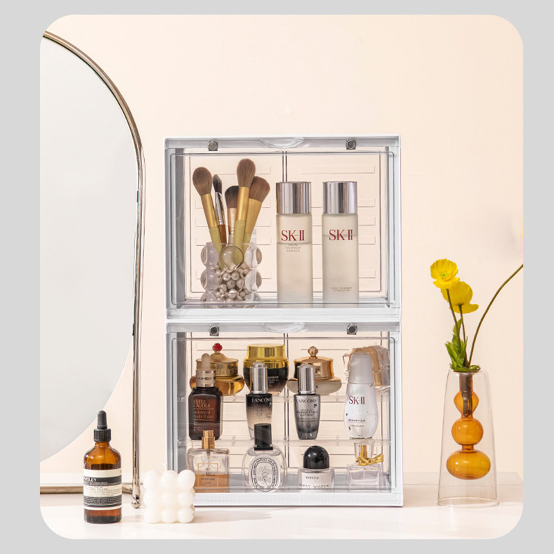 Dustproof figure display storage box on table blind box ornament display stand acrylic box