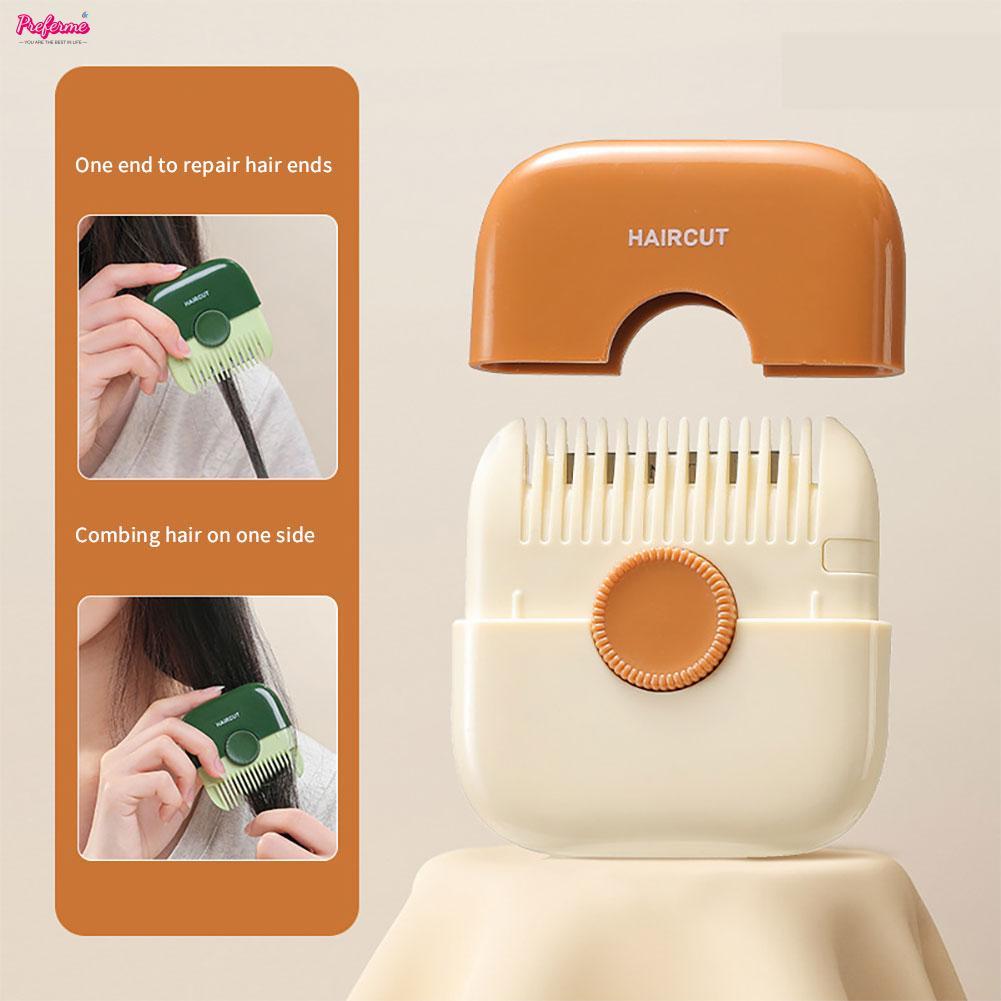 Preferme 2-In-1 Multi-Functional Hair Trimmer Comb Bangs Split Ends Cutter for Girls Professional Trimmer Haircutting Tools for Thin Hair.