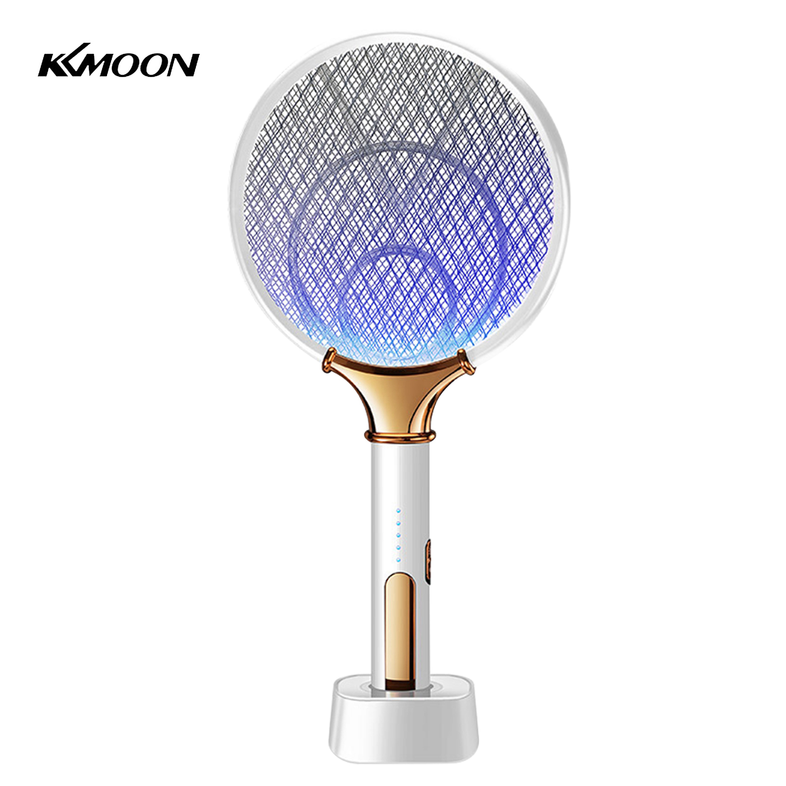 KKmoon Rechargeable Bug Zapper USB Photocatalyst Mosquito Bat Household Mosquito Trap Swatter Hit Mosquito Lamp Rechargeable 2-in-1 Electric Mosquito Swatter