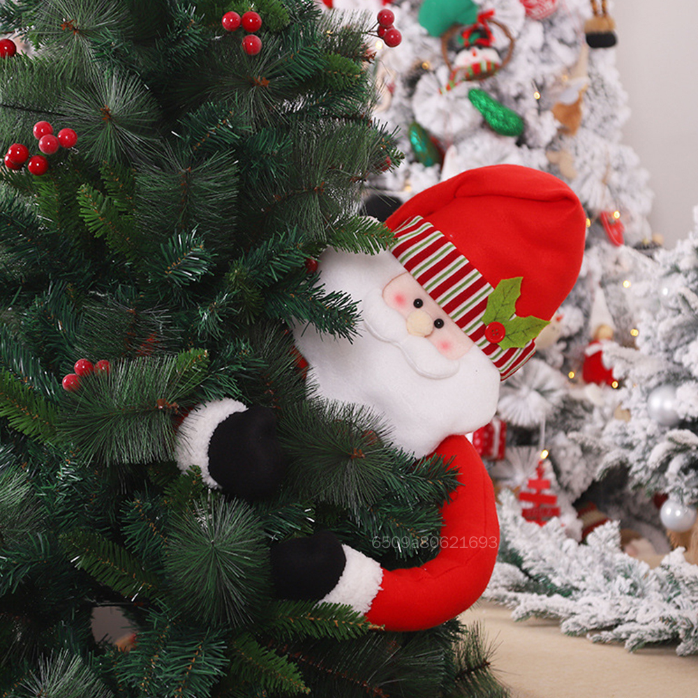 Christmas Tree Snowman or Santa Hug Topper Create Warm Christmas Party Atmosphere for Home Inside Fireplace DecorationChristmas Tree Snowman or Santa Hug Topper Create Warm Christmas Party Atmosphere for Home Inside Fireplace Decoration 5LA-lcs-my