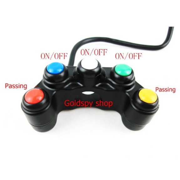 Cùm Công Tắc 5 nút ( 2 nút Passing, 3 nút On/Off )