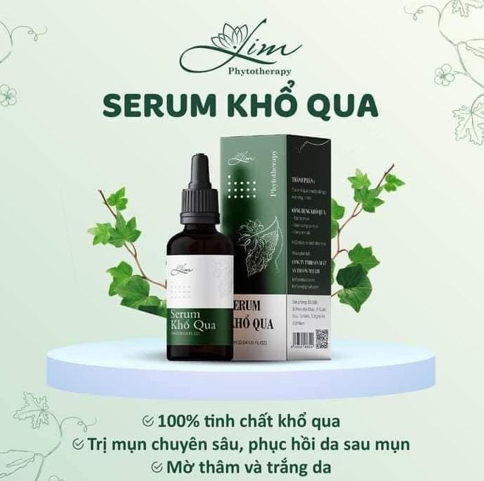 Serum Khổ Qua Mướp Đắng Lim 5ml - Sạch mụn, hết thâm, cho da mịn màng căng bóng