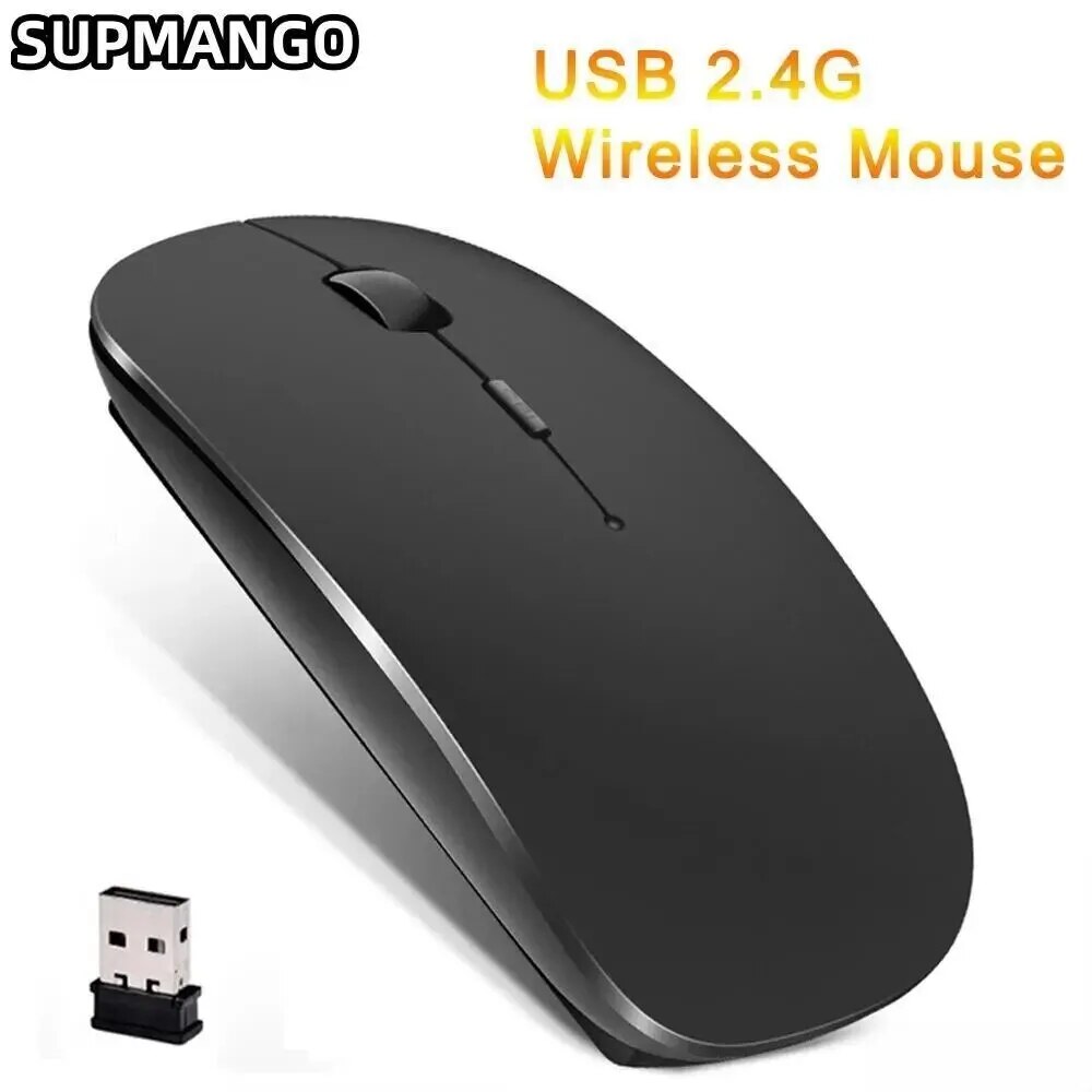 Ultra Thin USB 2.4Ghz Wireless Mouse Wireless Mouse 1600DPI 4 Buttons Cordless Mice For PC Desktop Laptop Windows Computer