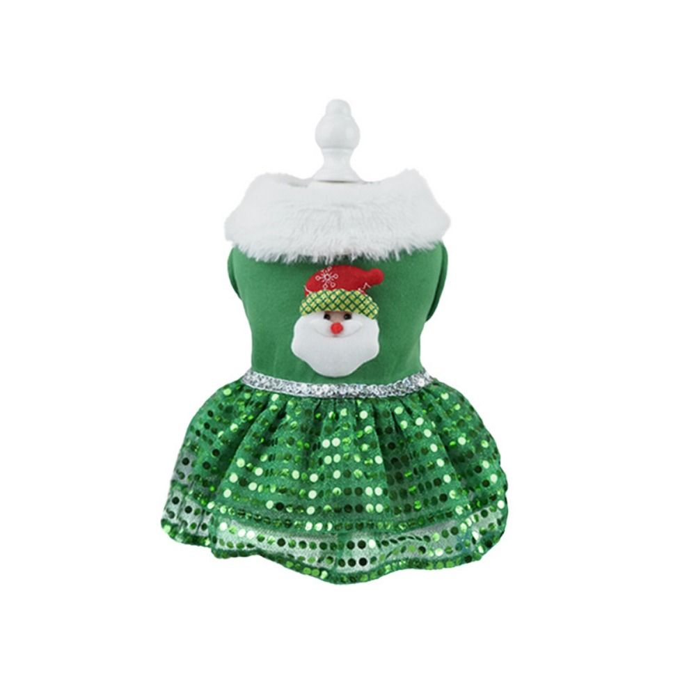 JAV5134 Mềm Váy giáng sinh cho chó Ông Già Noel/nai sừng tấm Thoải mái Váy nai sừng tấm giáng sinh cho chó Váy hóa trang cho mèo Đỏ/xanh lá cây Váy ông già Noel cho chó Mèo Con