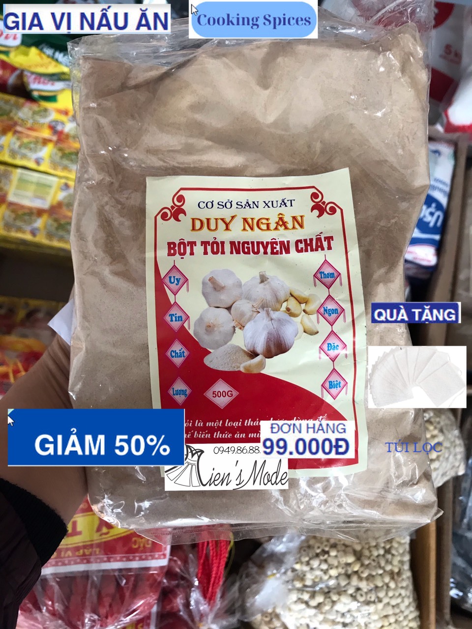 500gr Bột Tỏi nguyên chất