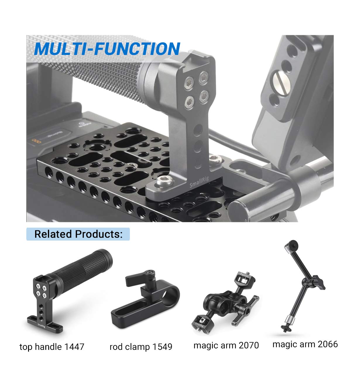 SmallRig Multi-Purpose Switching Plate for Rail Block Dovetail Camera Cheese Plate 1681