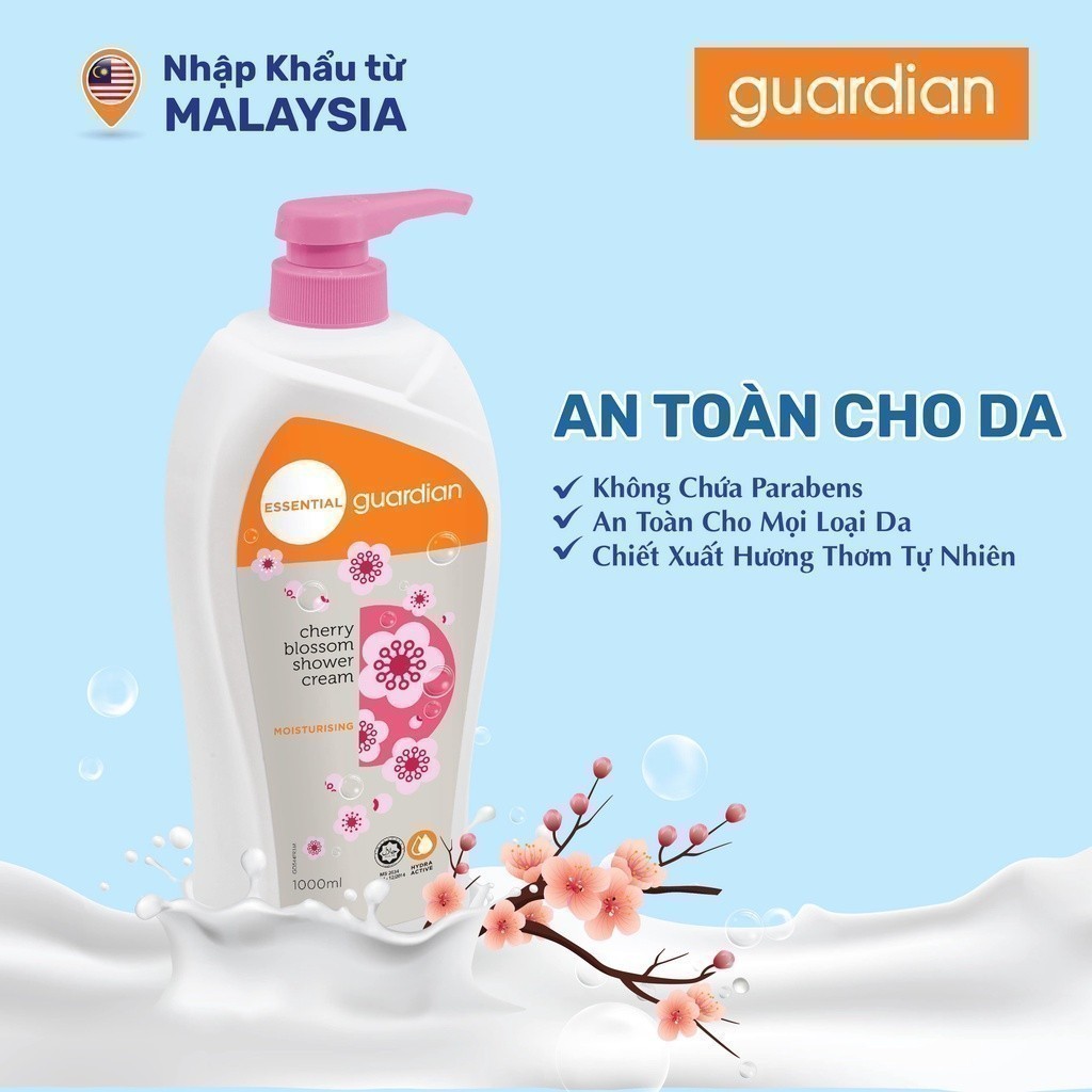 Guardian Essential Cherry Blossom Moisturising Shower Cream