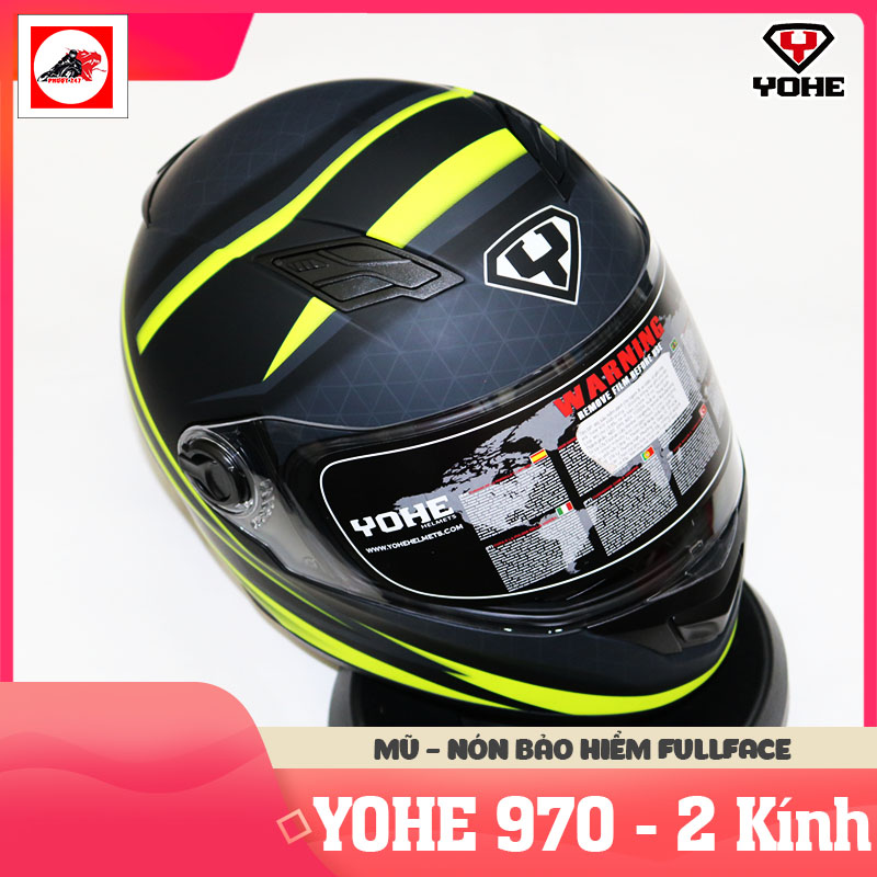 Mũ, nón bảo hiểm fullface Yohe 970 - 2 Kính