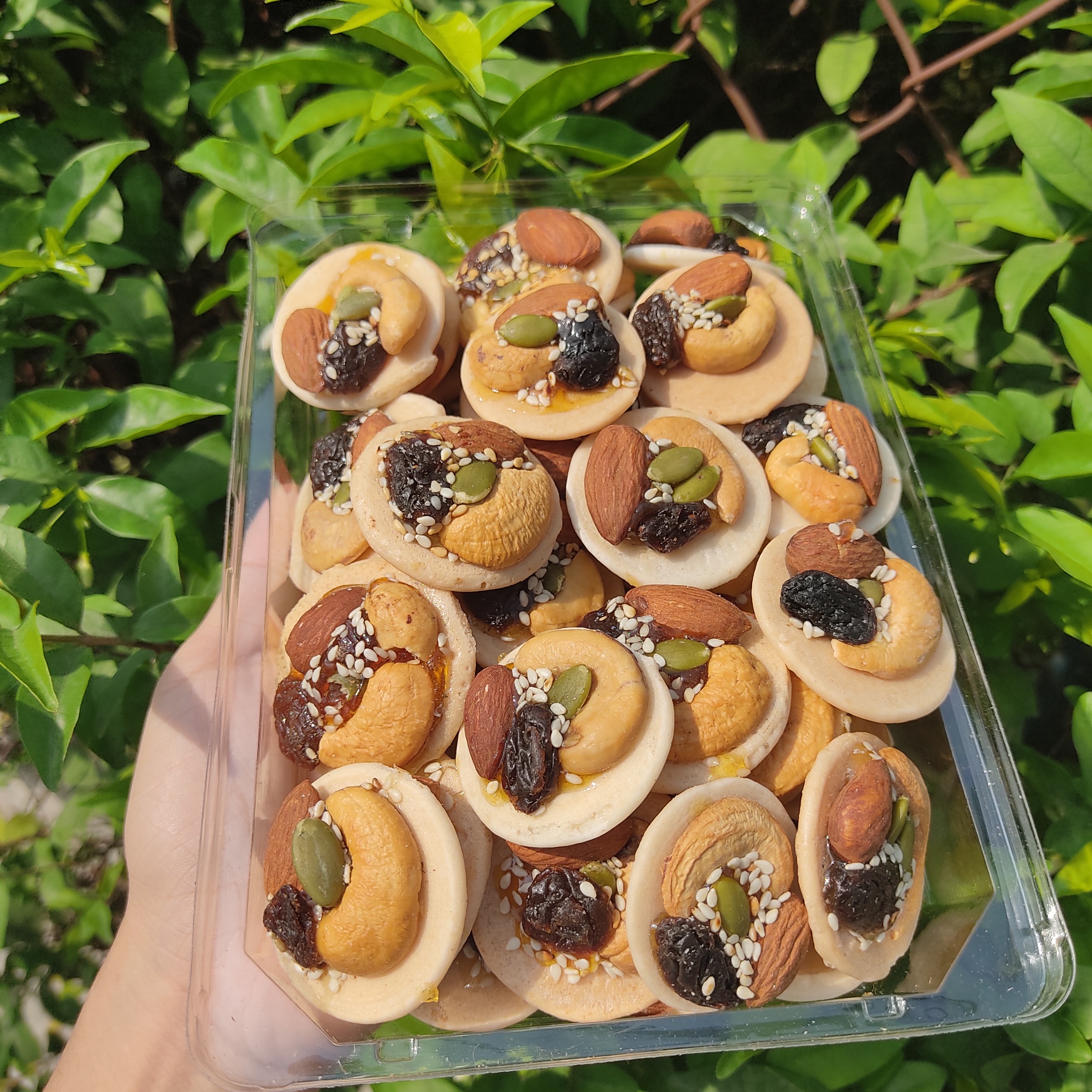 500GR BÁNH ĐỒNG TIỀN MIX HẠT