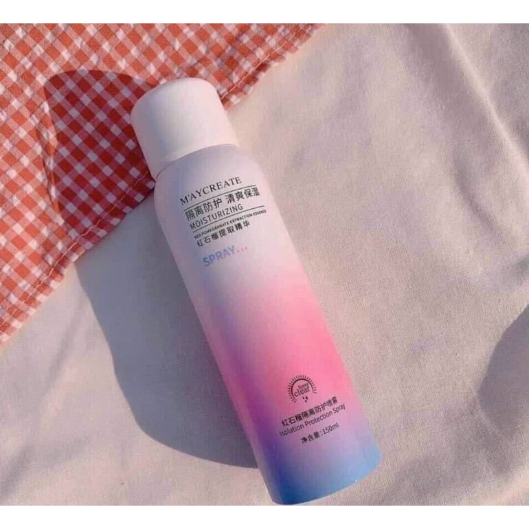 Xịt Chống Nắng Trắng Sáng Da Maycreate 150ml SPF35