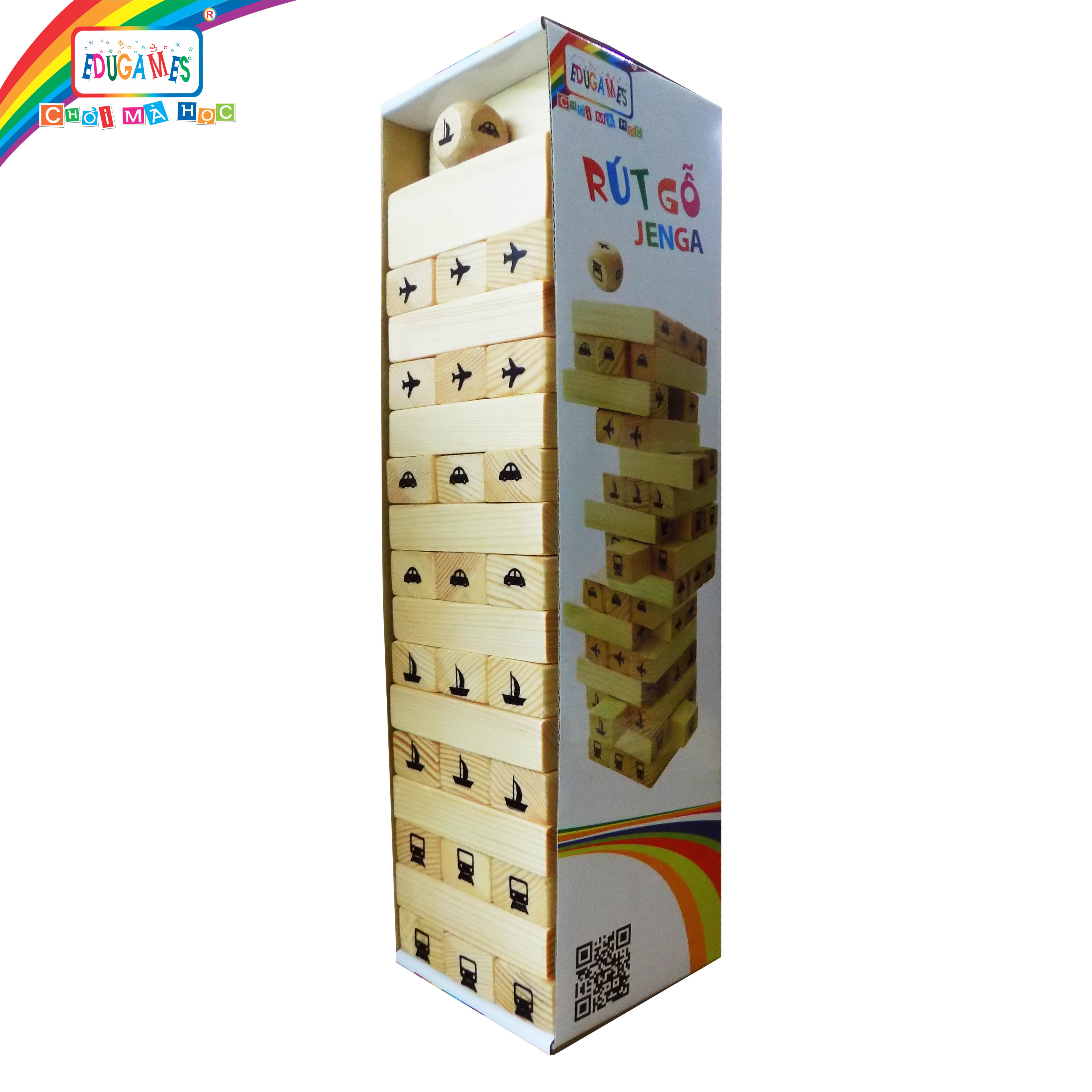 Rút Gỗ Edugames 48 thanh lớn - đồ chơi Việt Nam