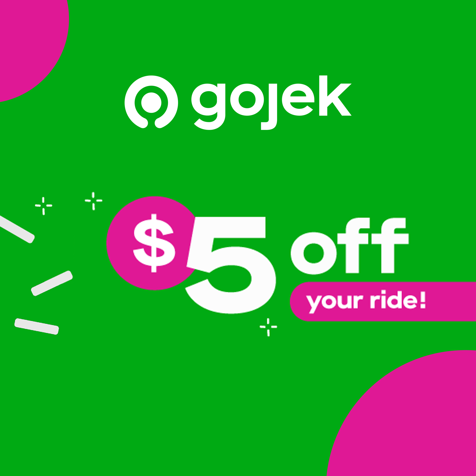 Gojek 5 Voucher SGD5 OFF Promo Code Gift Card Gift Code Voucher Code Gift Voucher E Voucher GoCar Transport Email Delivery Lazada Singapore