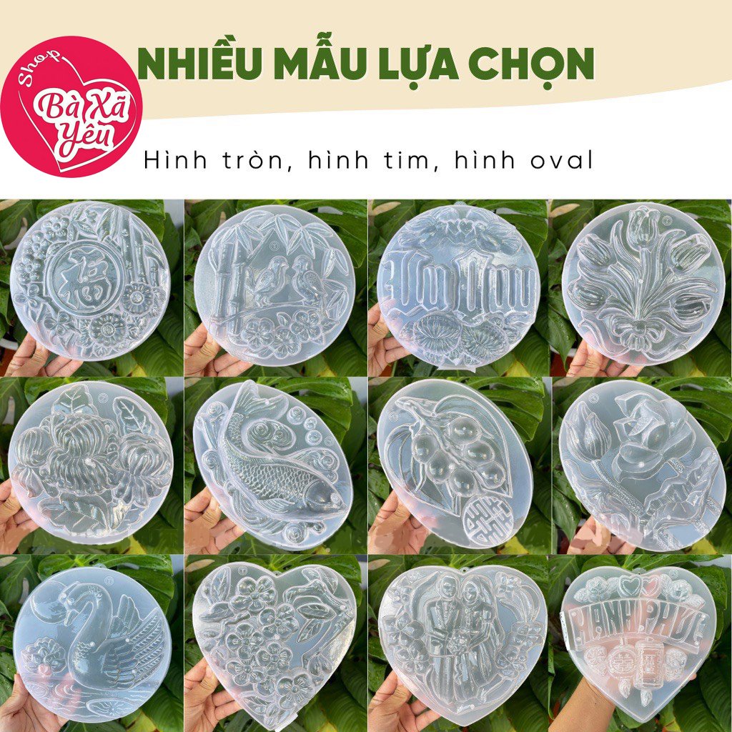 Combo 5 khuôn rau câu hoạ tiết 3D _ Giao Ngẫu Nhiên