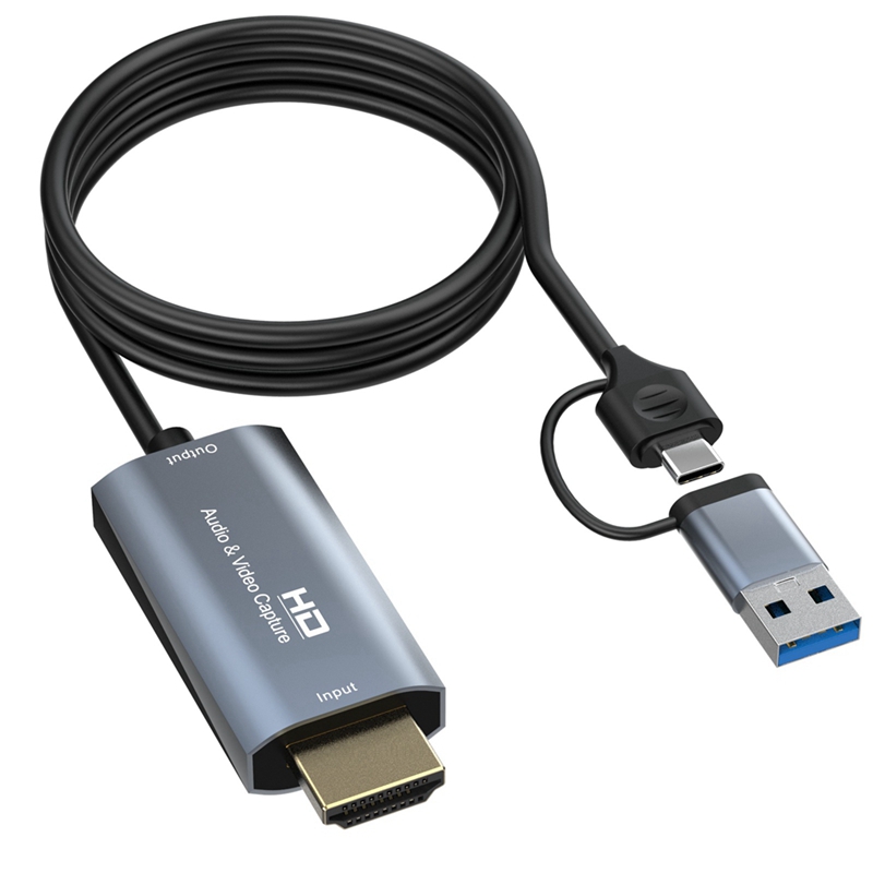 4k -compatible to type-c+usb capture card 1080p computer game live audio video capture card 1.8m