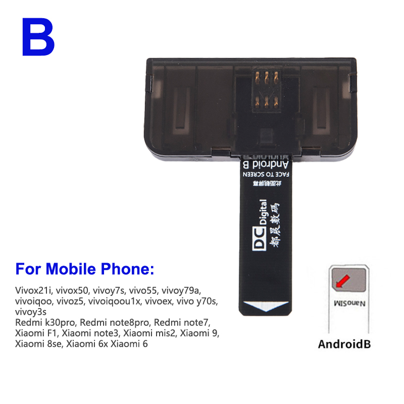 THM 1PC thẻ Sim Adapter Sim đầu đọc thẻ mini Sim nano cho điện thoại Android (plug and play) moble Phụ kiện điện thoại