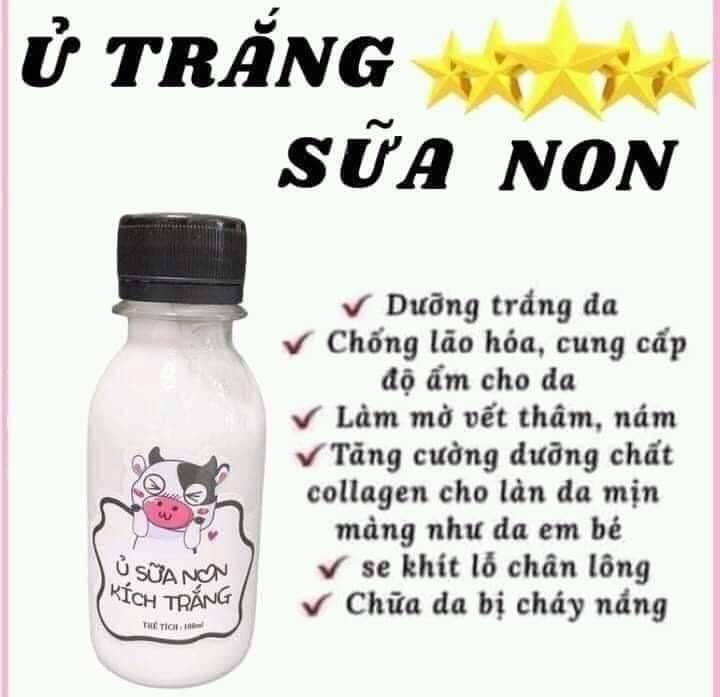 Ủ sữa non bò kích trắng body và face