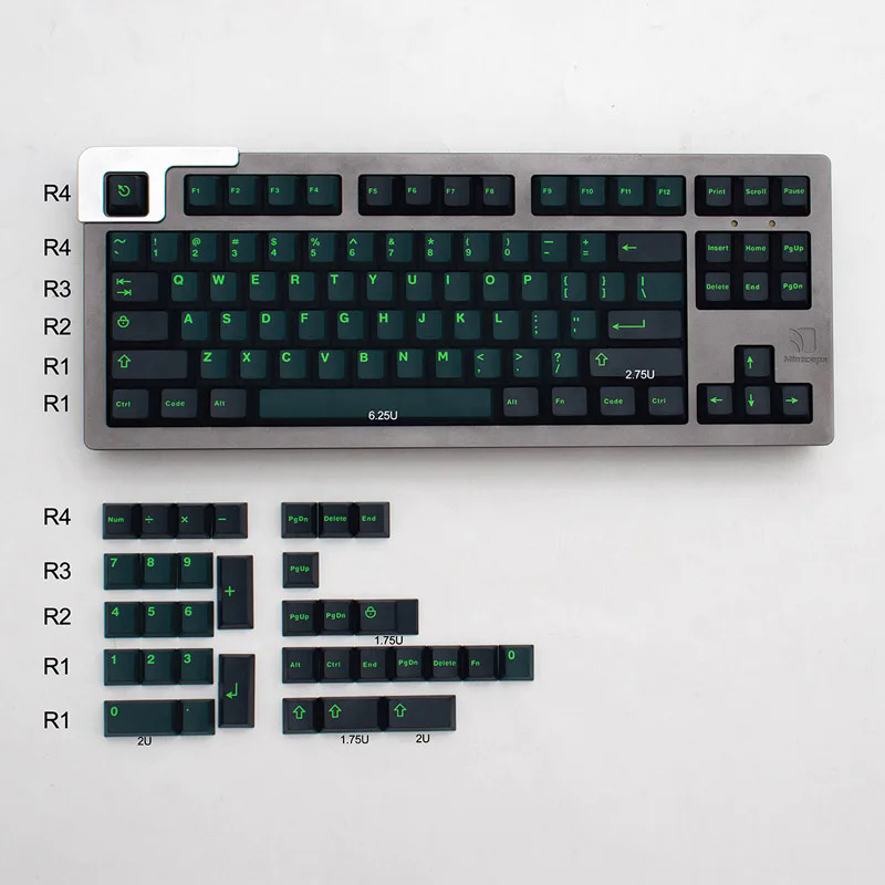 GMK WOB BOW 121 Keys Double Shot Keycap YMK keycap English Custom ...