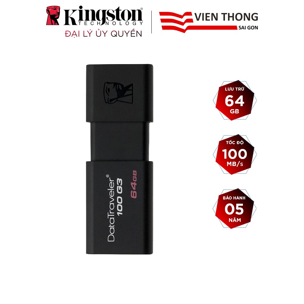 USB KINGTON 64G TỐC ĐỘ 3.0 FPT DUNG LƯỢNG CỰC LỚN LƯU TRỮ NHANH thumbnail