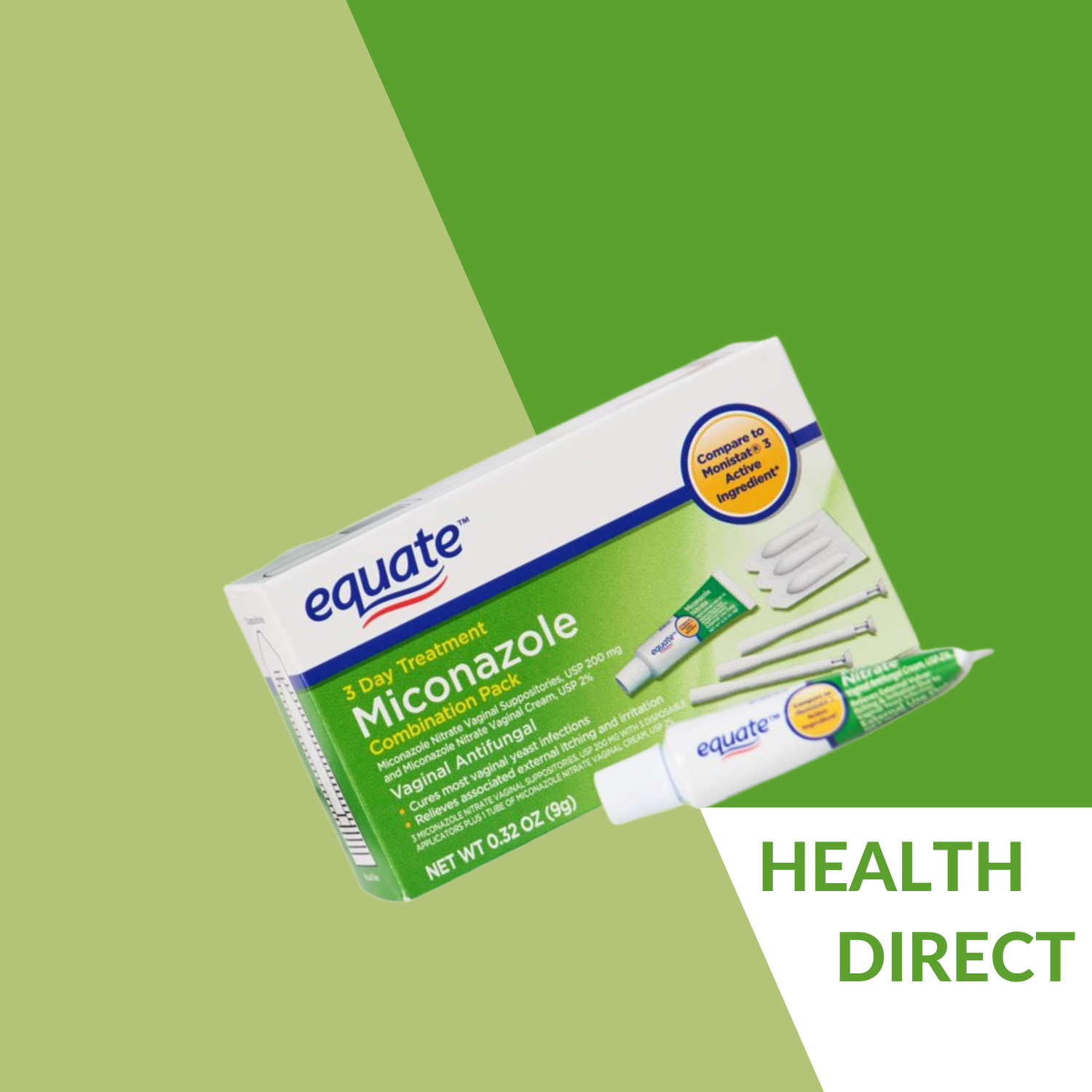 Miconazole 3 Day treatment AntiFungal Set vs Vagistat vs Monistat