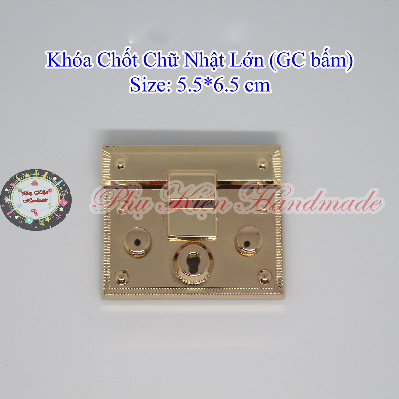 Khóa Chốt Chữ Nhật Lớn làm túi xách (GC bấm)