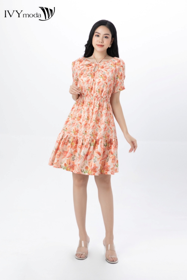 [20H 5.6 - MUA 2 GIẢM THÊM 5% | VOUCHER 14% ĐƠN 500K] Đầm lụa phối dây - Calantha Dress IVY moda MS 48M7475