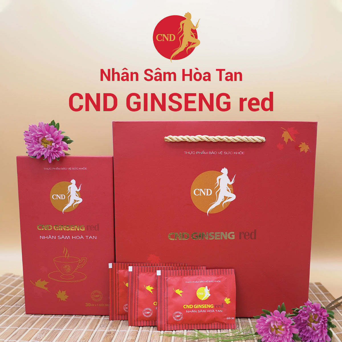 Nhân Sâm Hòa Tan CND GINSENG red - Hộp 30 gói