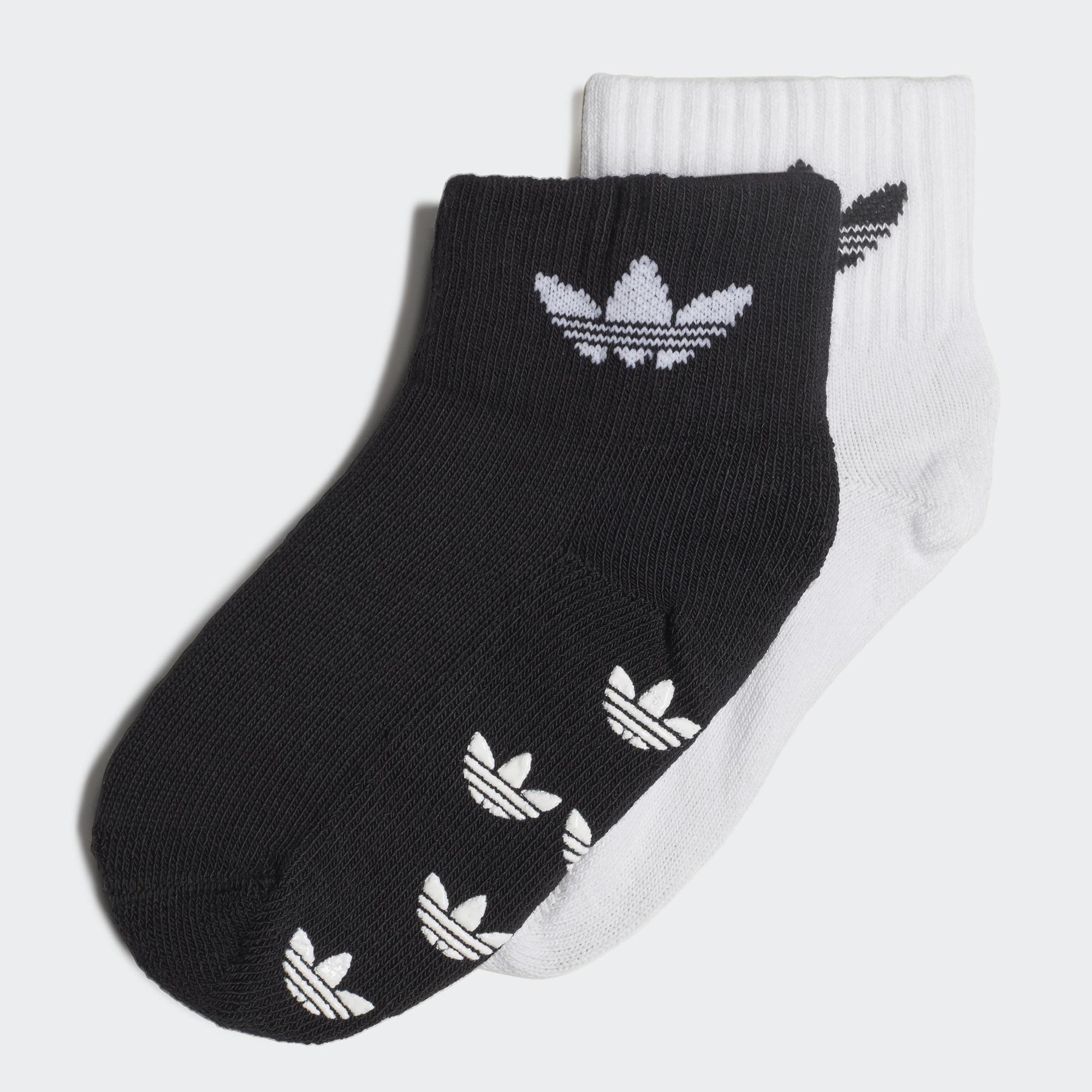 Adidas phong cách sống bộ 2 đôi tất chống trượt trẻ em đen h32448