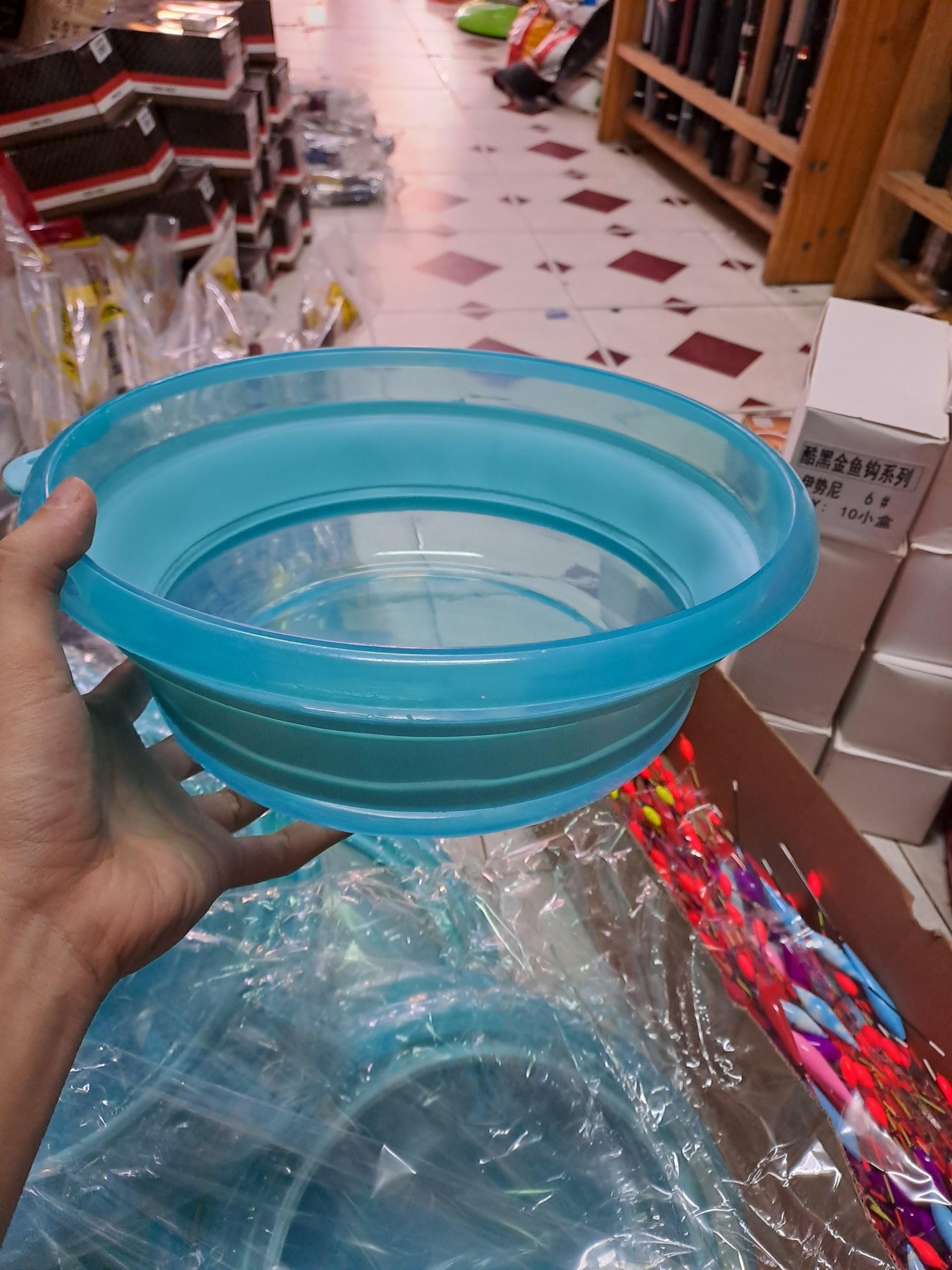 Bát Trộn Mồi Silicon Có Thể Gấp Gọn - Thau Trộn Mồi