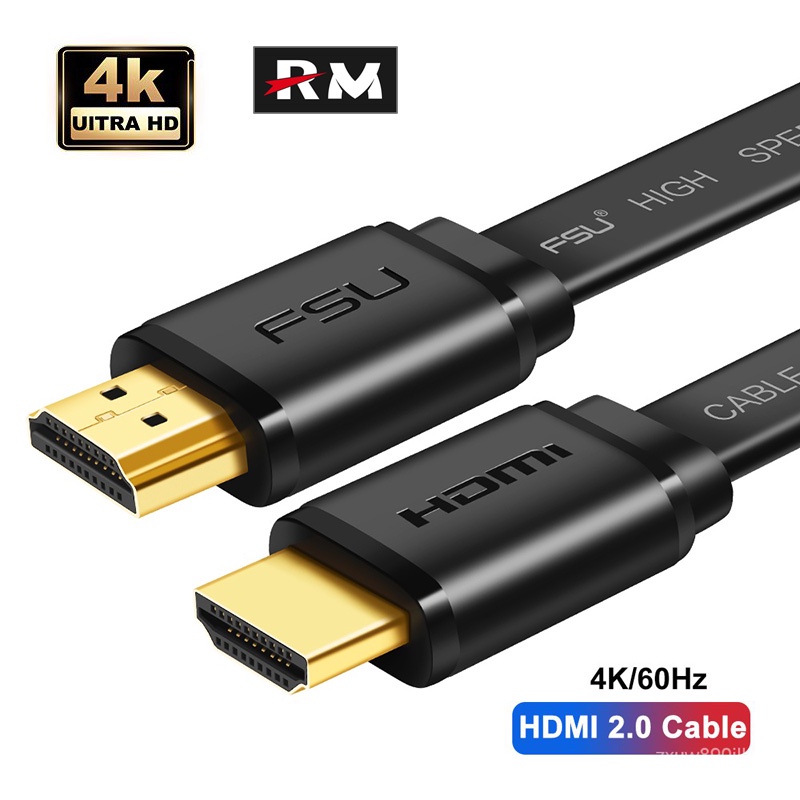 Dây cáp phẳng 4k hdmi 2.0 0.5m 1m 2m 3m hd 4k 3d hdmi cho máy chiếu hdtv dvd 1080p