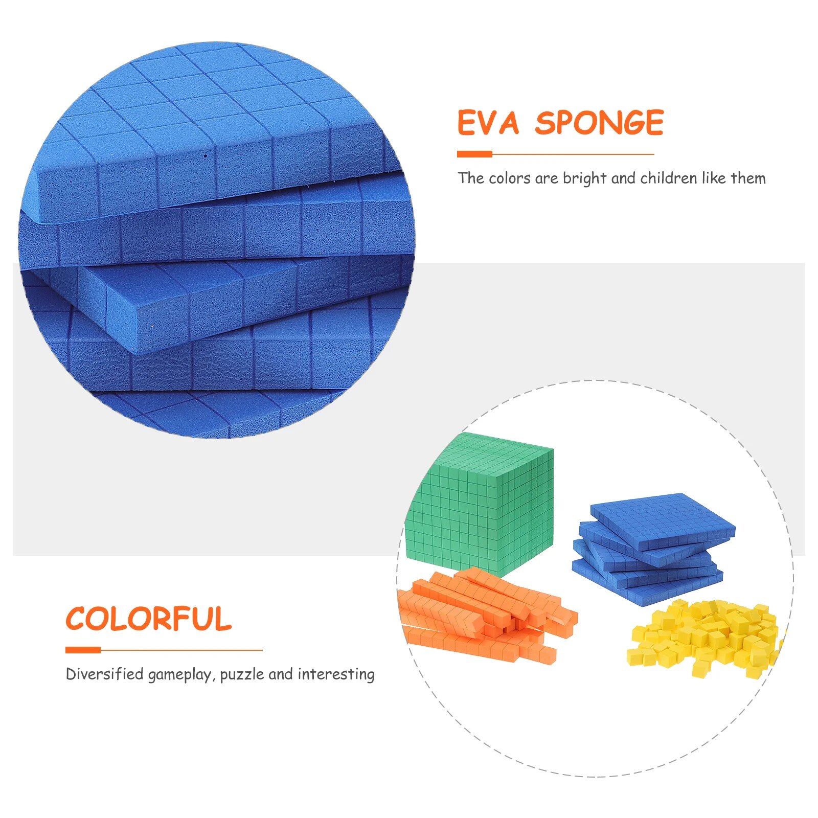 Demonstration Box Stack Kids Building Blocks Learning Children Educational Counting Cube Building