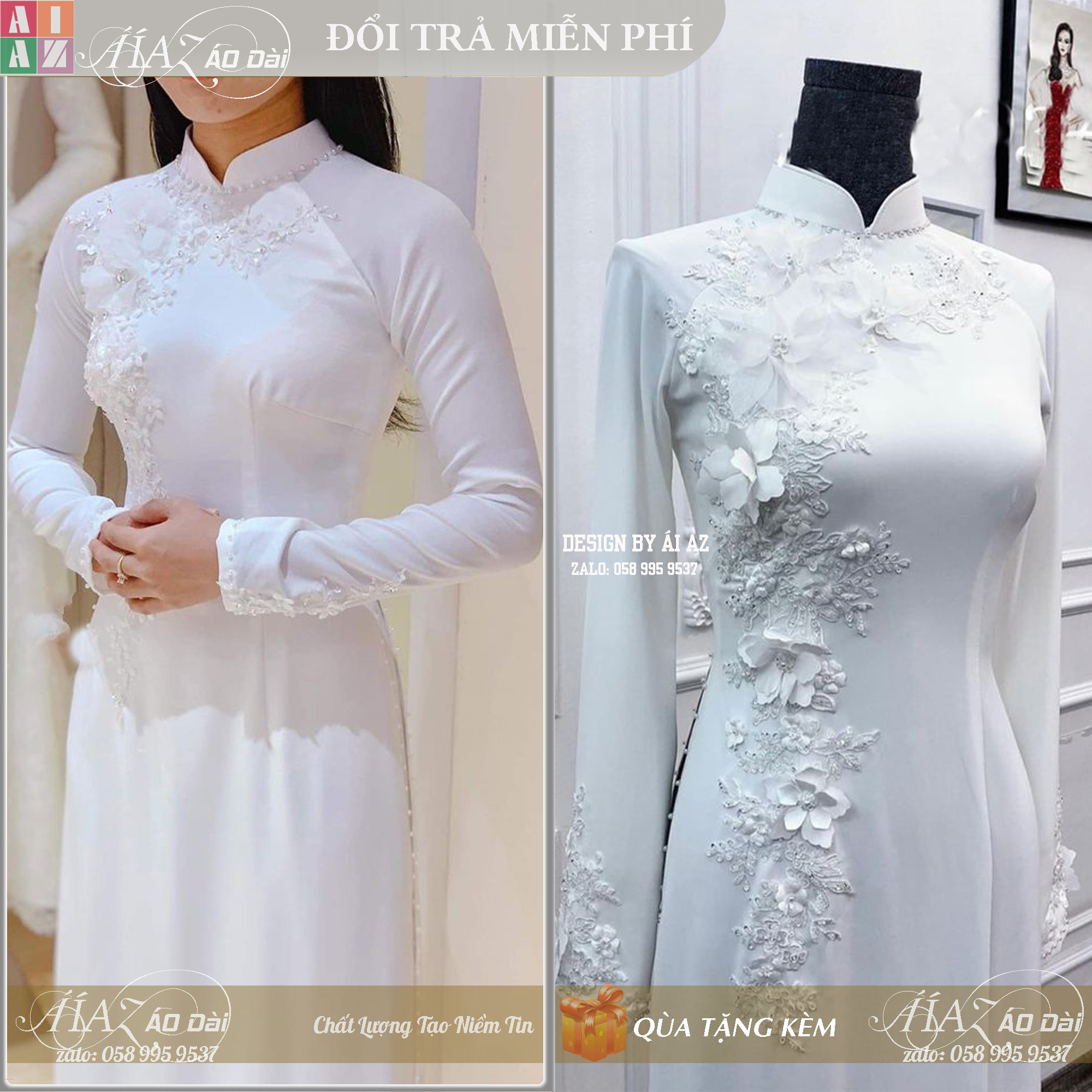 Áo dài cô dâu cưới hỏi d5